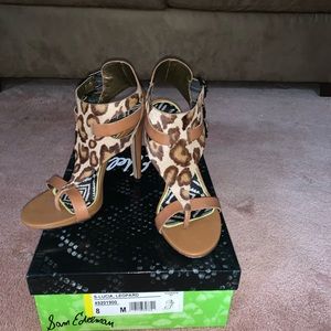 Sam Edelman leopard heeled sandals